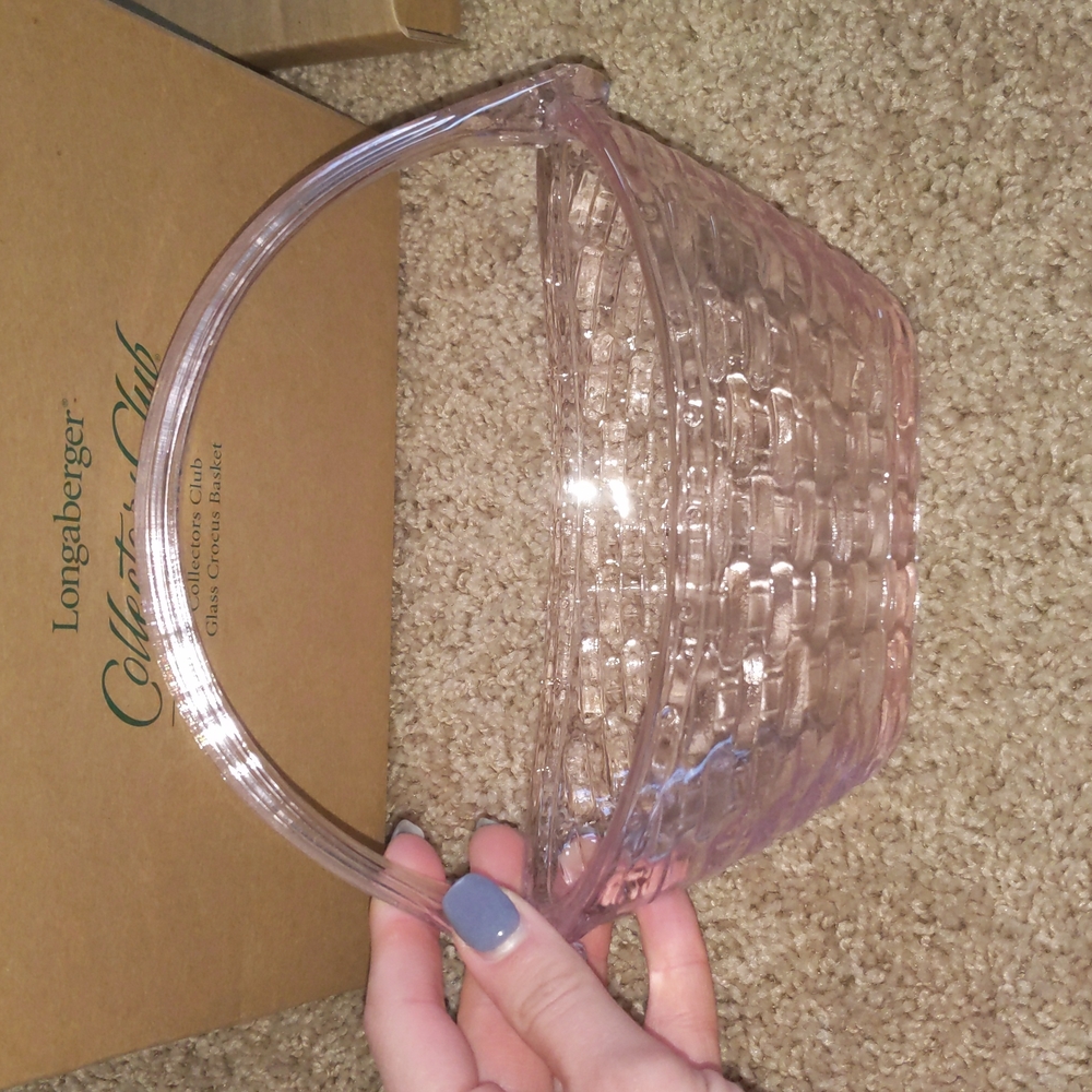 Longaberger Glass Crocus Basket